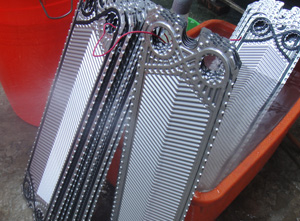 使用洗管劑清除熱交換器水垢後實況